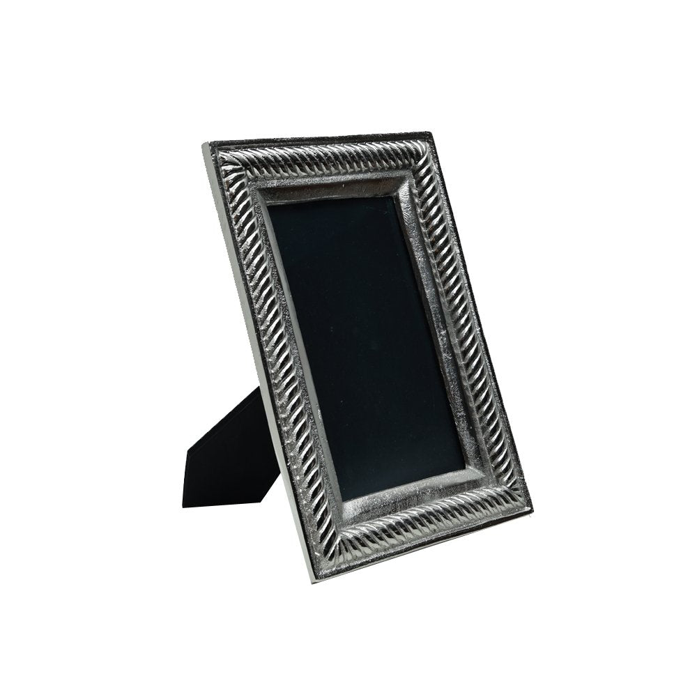 Classic Twist Photo Frame - Silver in Metal 6" X 9"