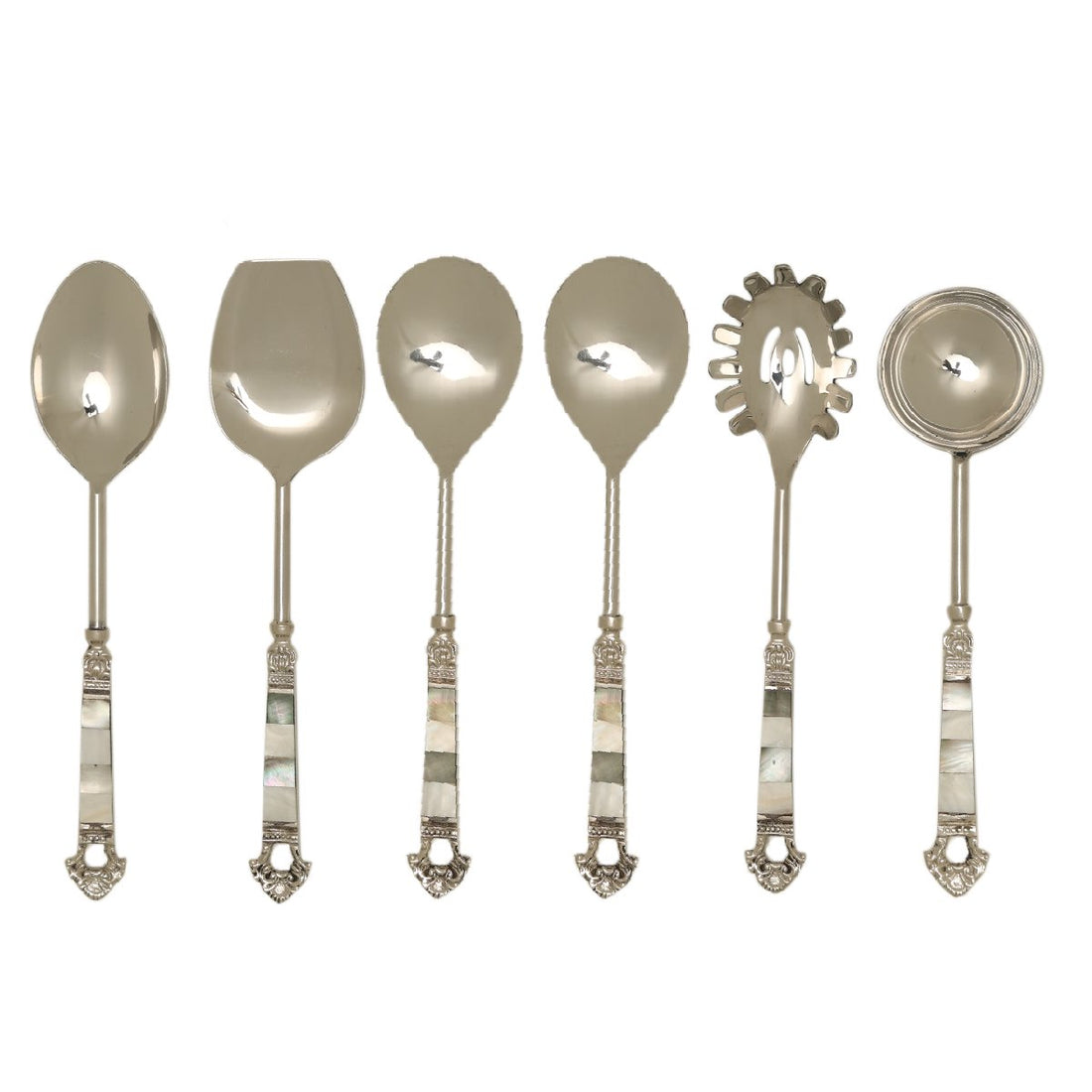 Lucy Cutlery Set - Pearl with Stainless Steel