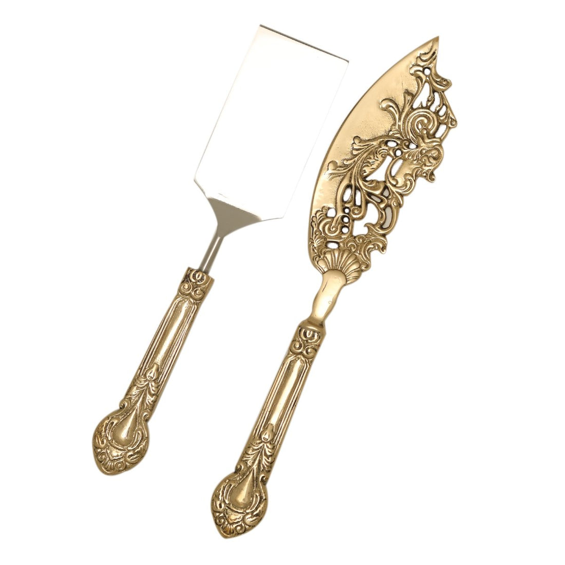Lucy Cake Serving - Set of 2 in Metal