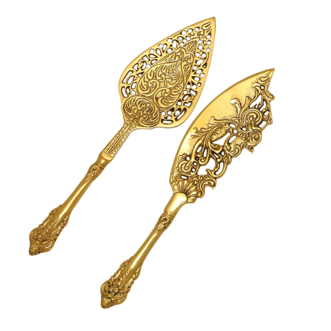 Lily Cake Serving - Set of 2 in Metal
