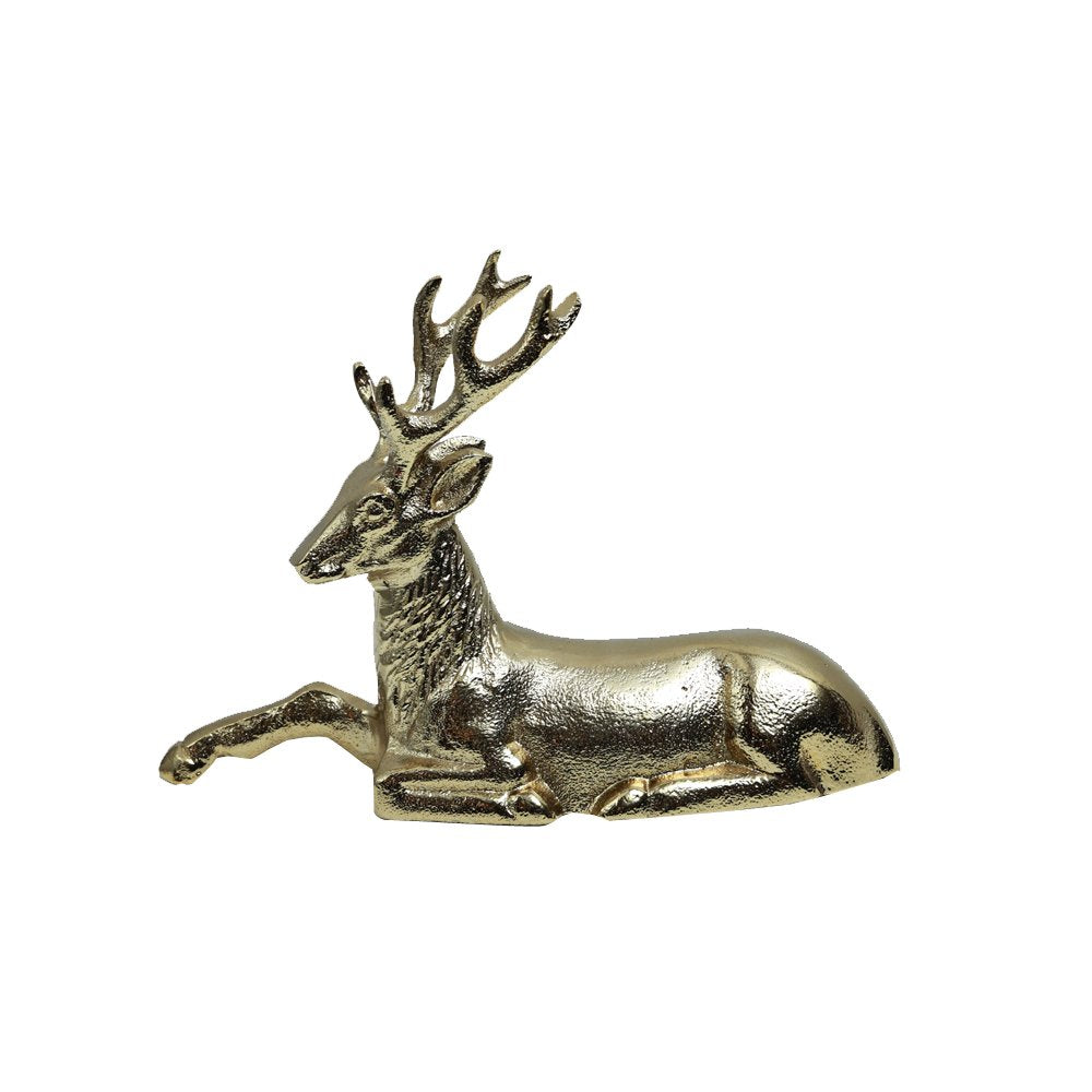 Resting Stag - Gold in Metal
