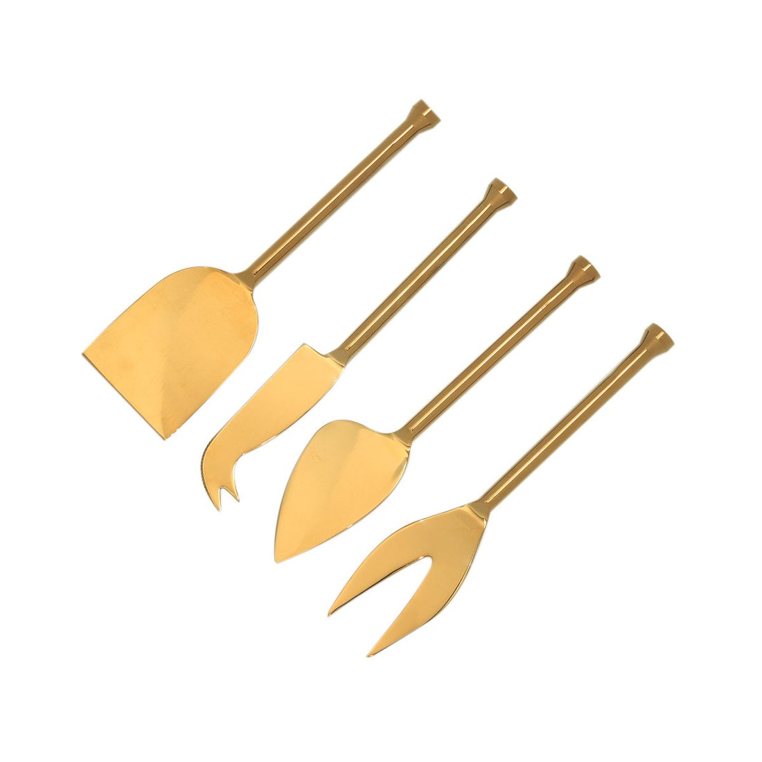 Cheese Set - Gold in Porcelain