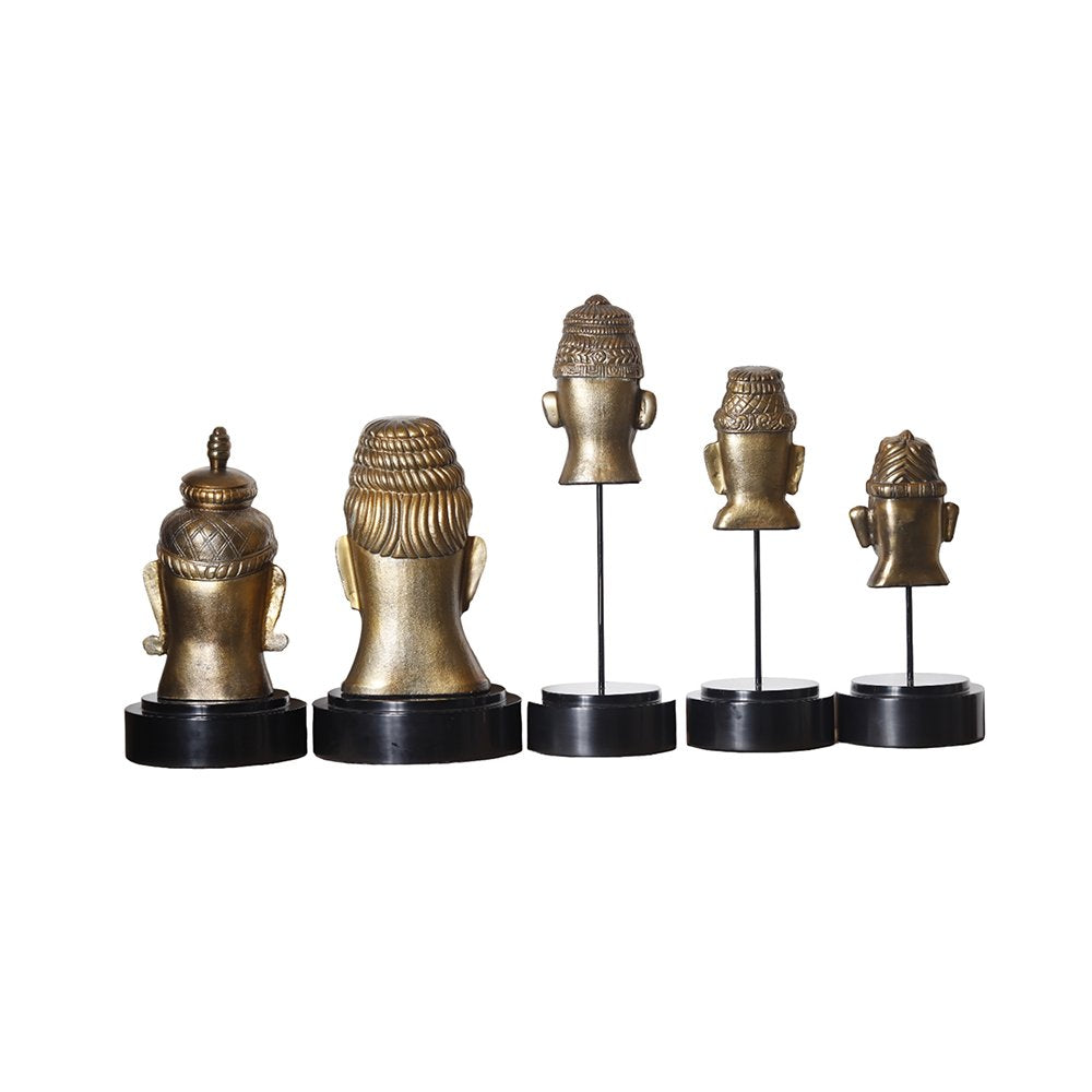 Shiva Faces - Gold and Black in Metal and Wood