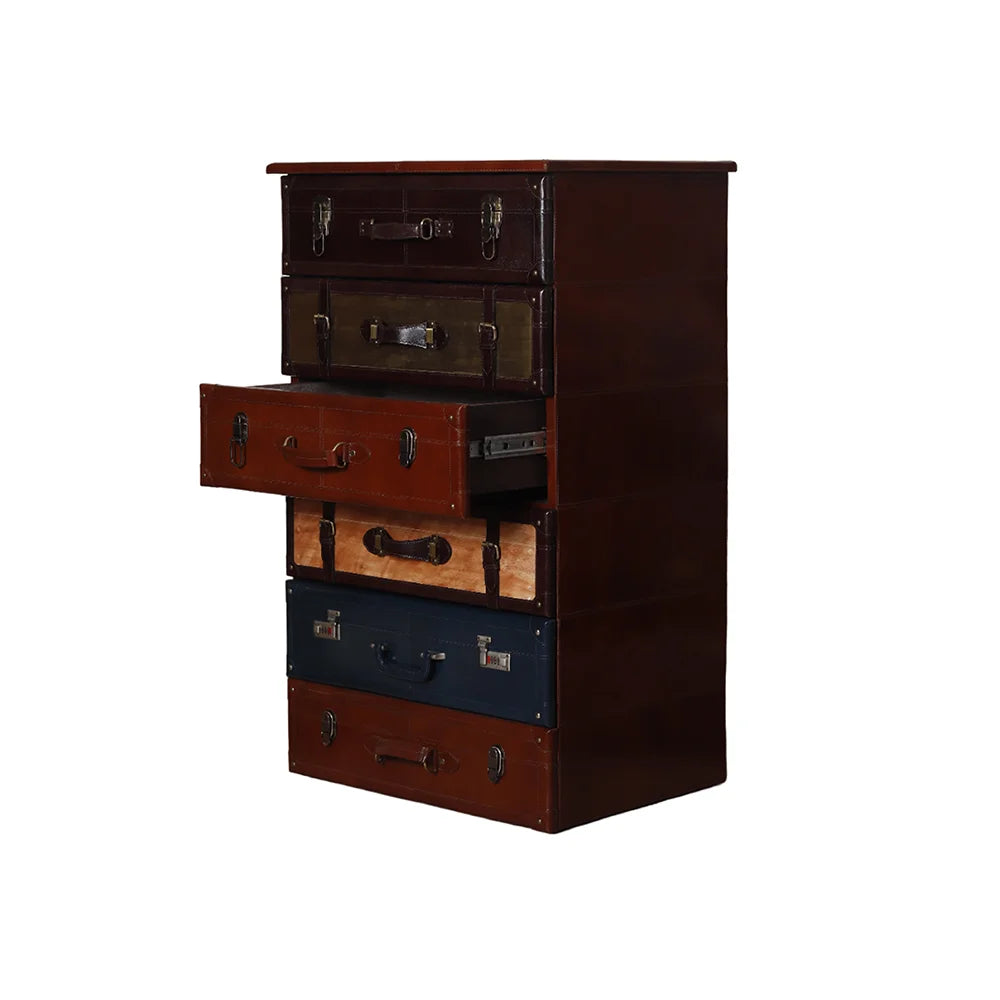 Chest Of Drawers - Multicolor in Leather