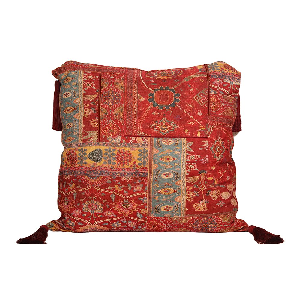 Kilim Floor Cushion Cover - Red in Shanil 36&