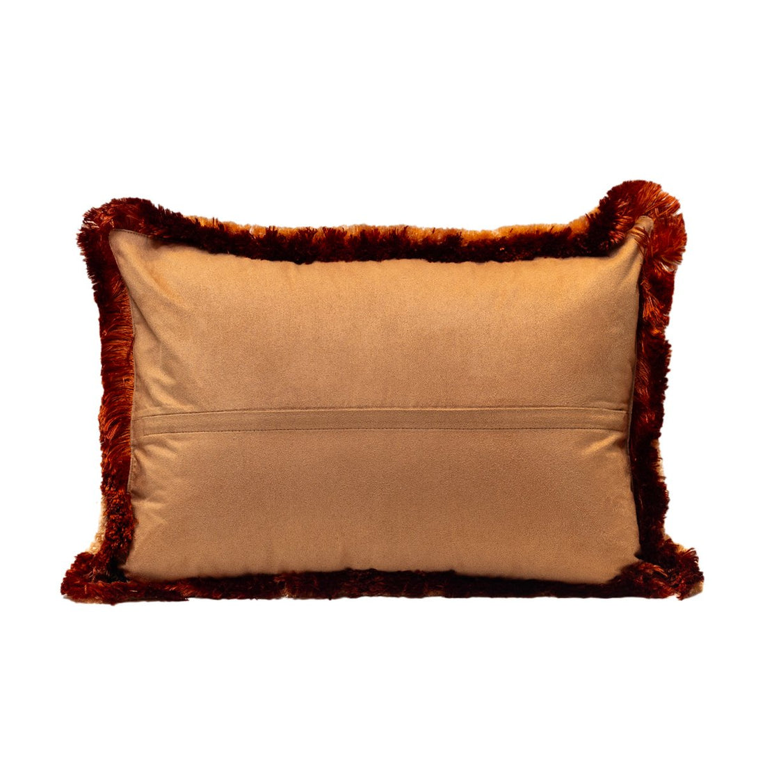 Chinar Cushion Cover - Salmon Peach in Chenille 14"x20"