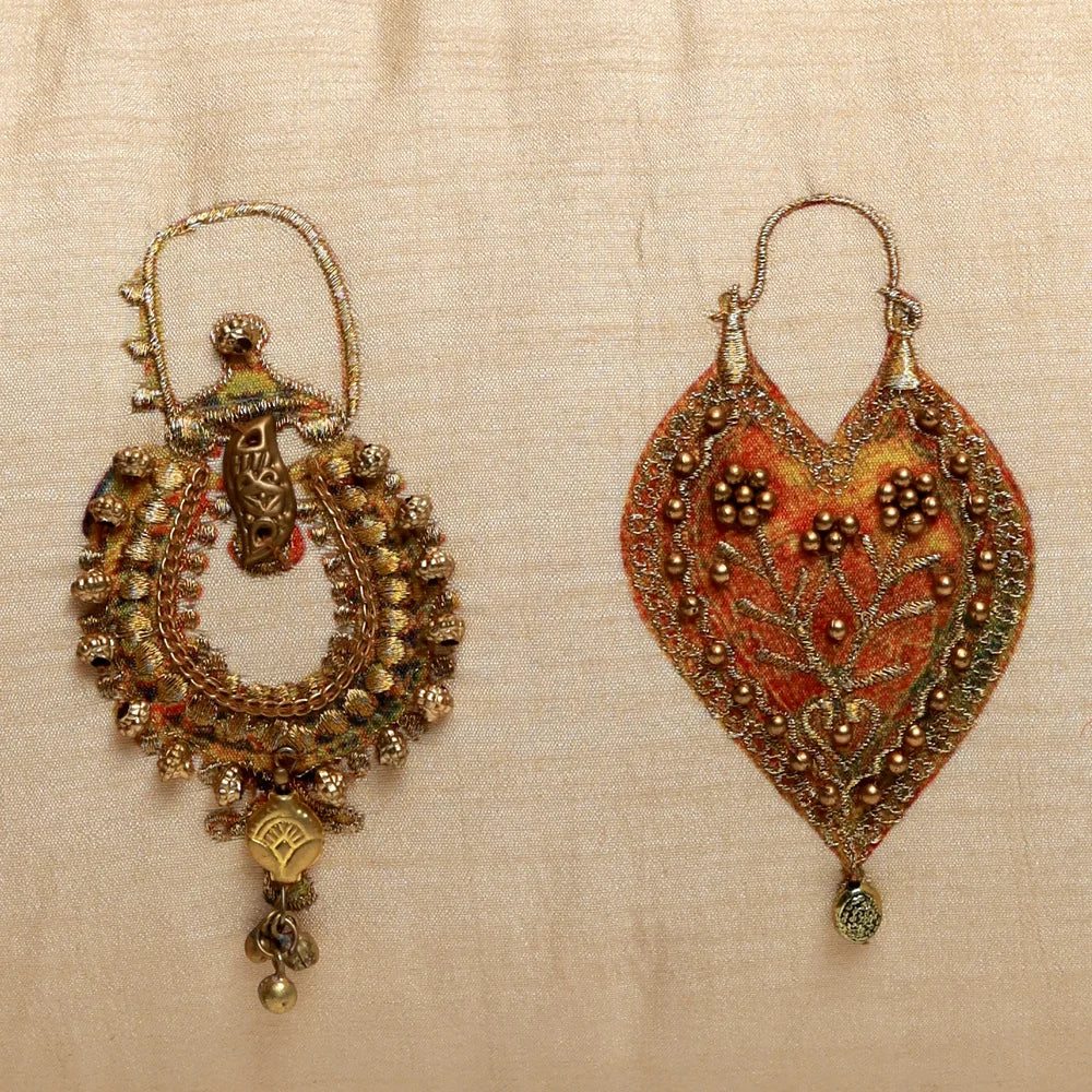 Apsara Cushion Cover - Beige in Silk Blend 10&