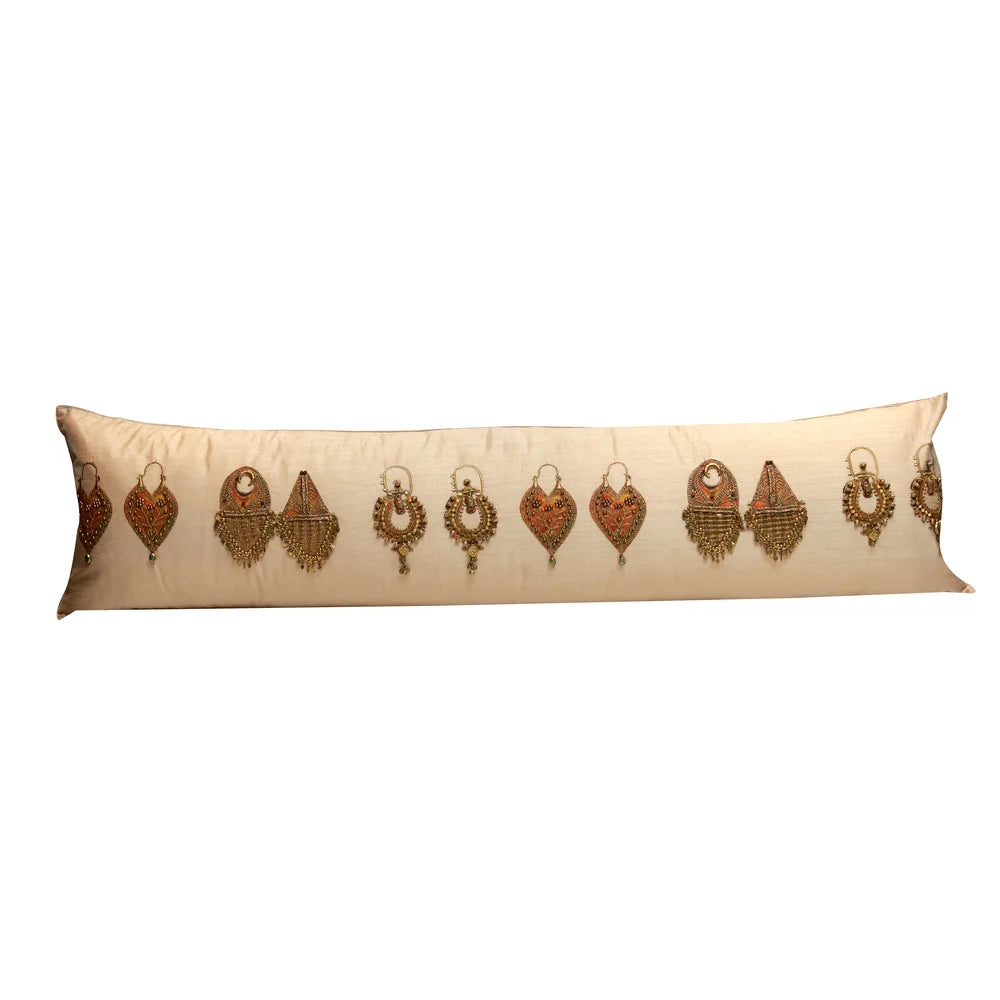 Apsara Cushion Cover - Beige in Silk Blend 10&