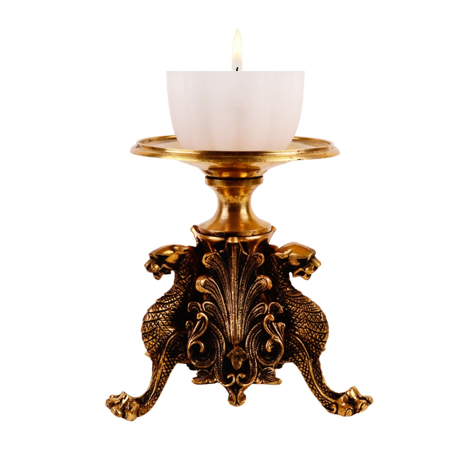 Candle Stand – Medium in Brass