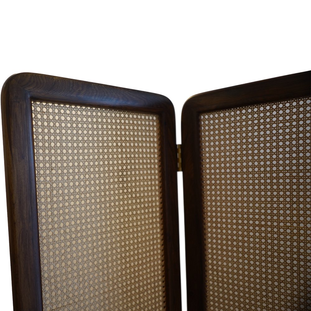 Framed Cane Partition - Teak Wood