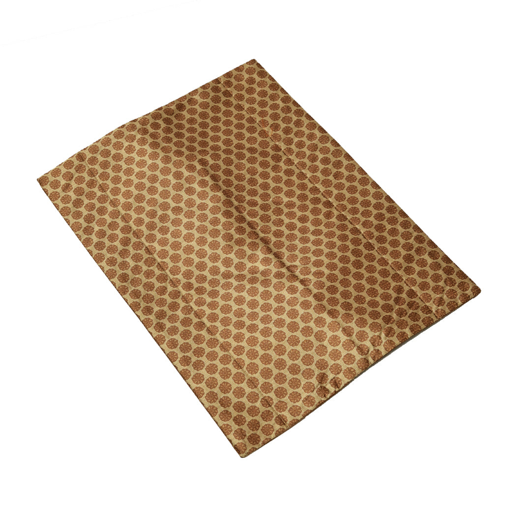 Mughal Tissue Box Cover - Olive in Silk 15 x 10