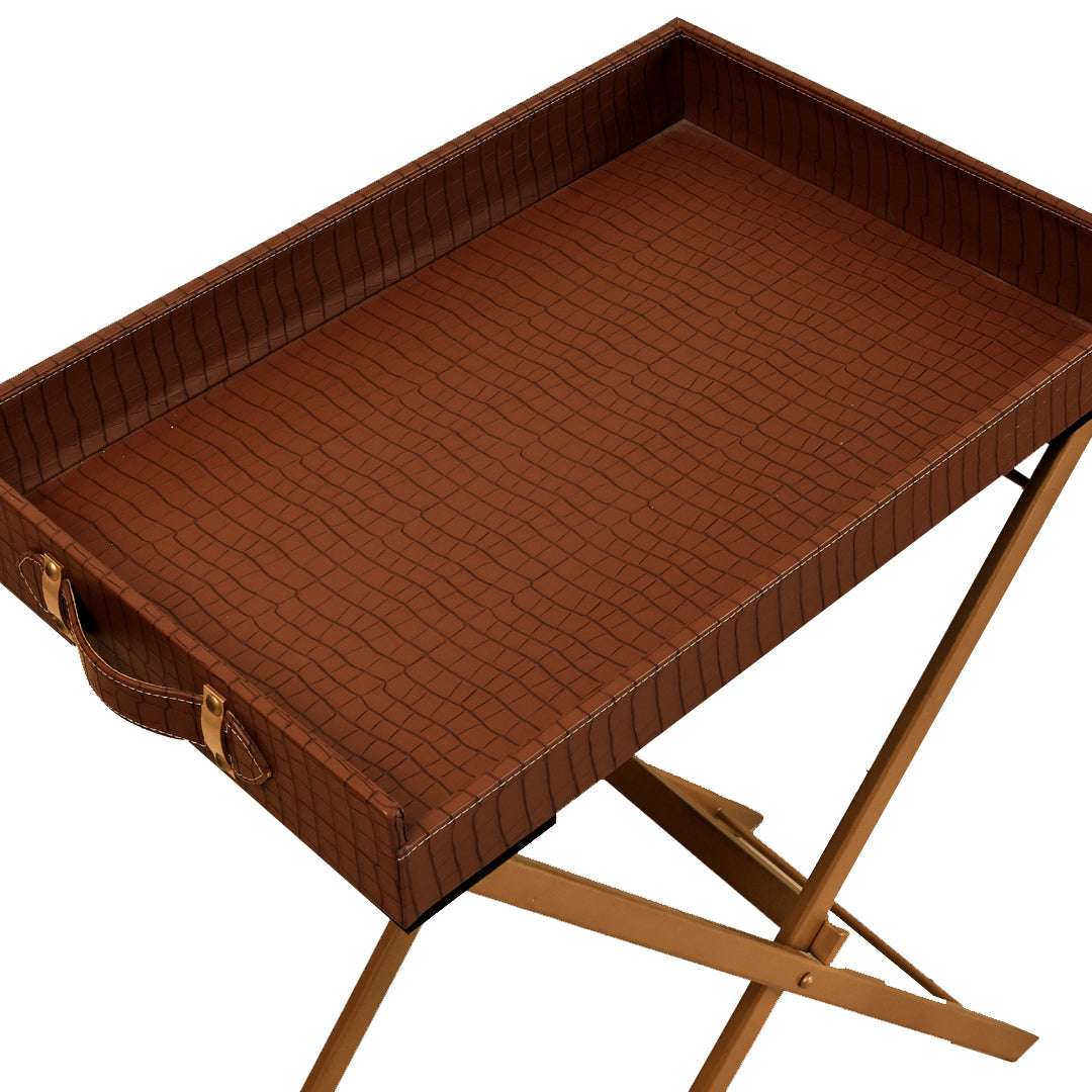 Butler Tray - Tan Colour in leatherette