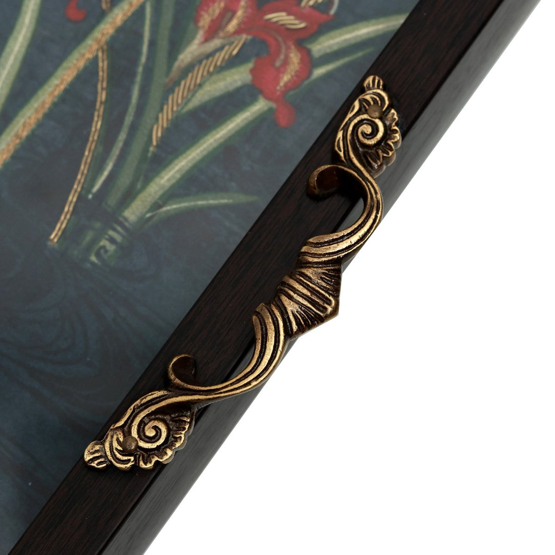 Odyssey Vanya Tray - Blue Large in Wood and Glass