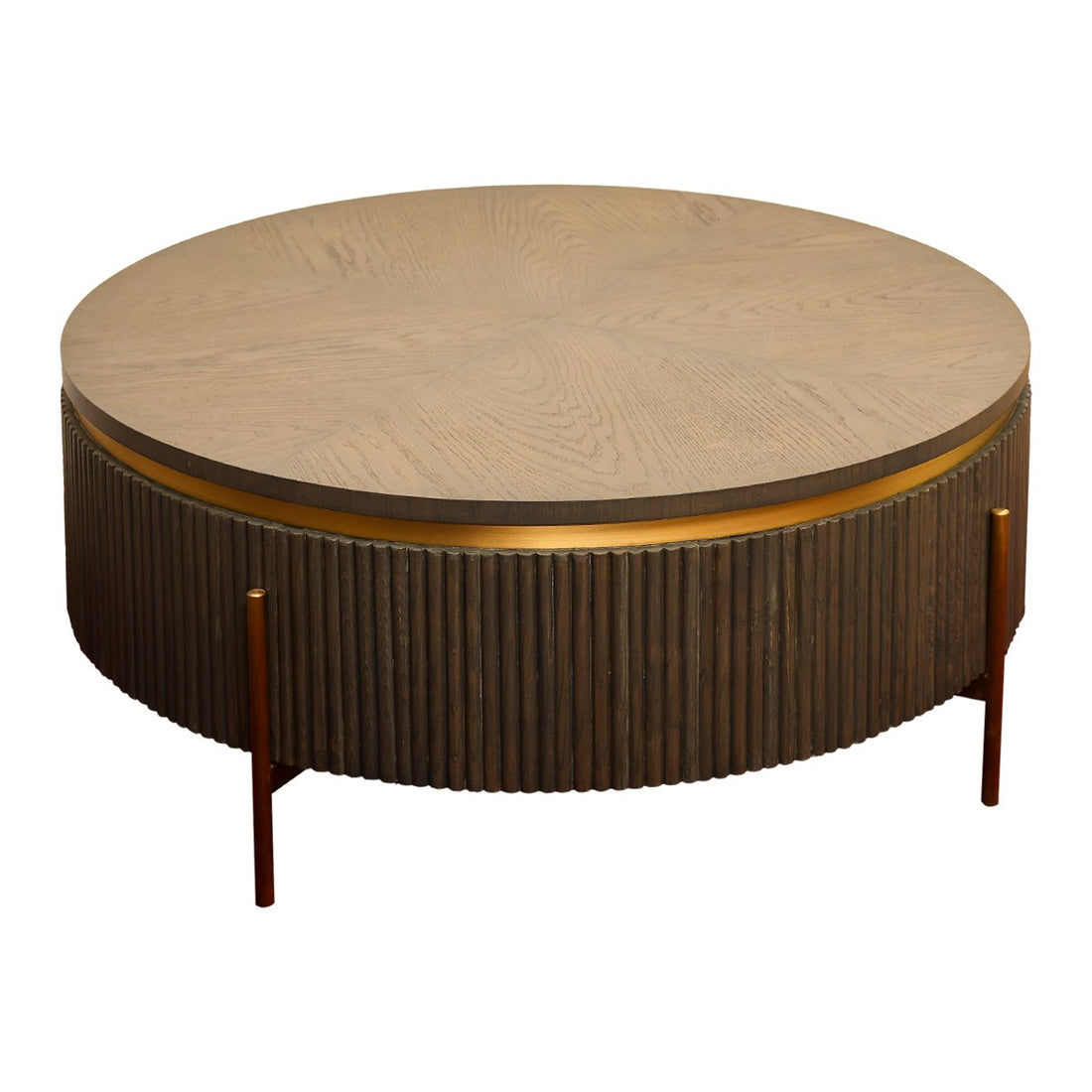 Fluted Round - Teak Wood