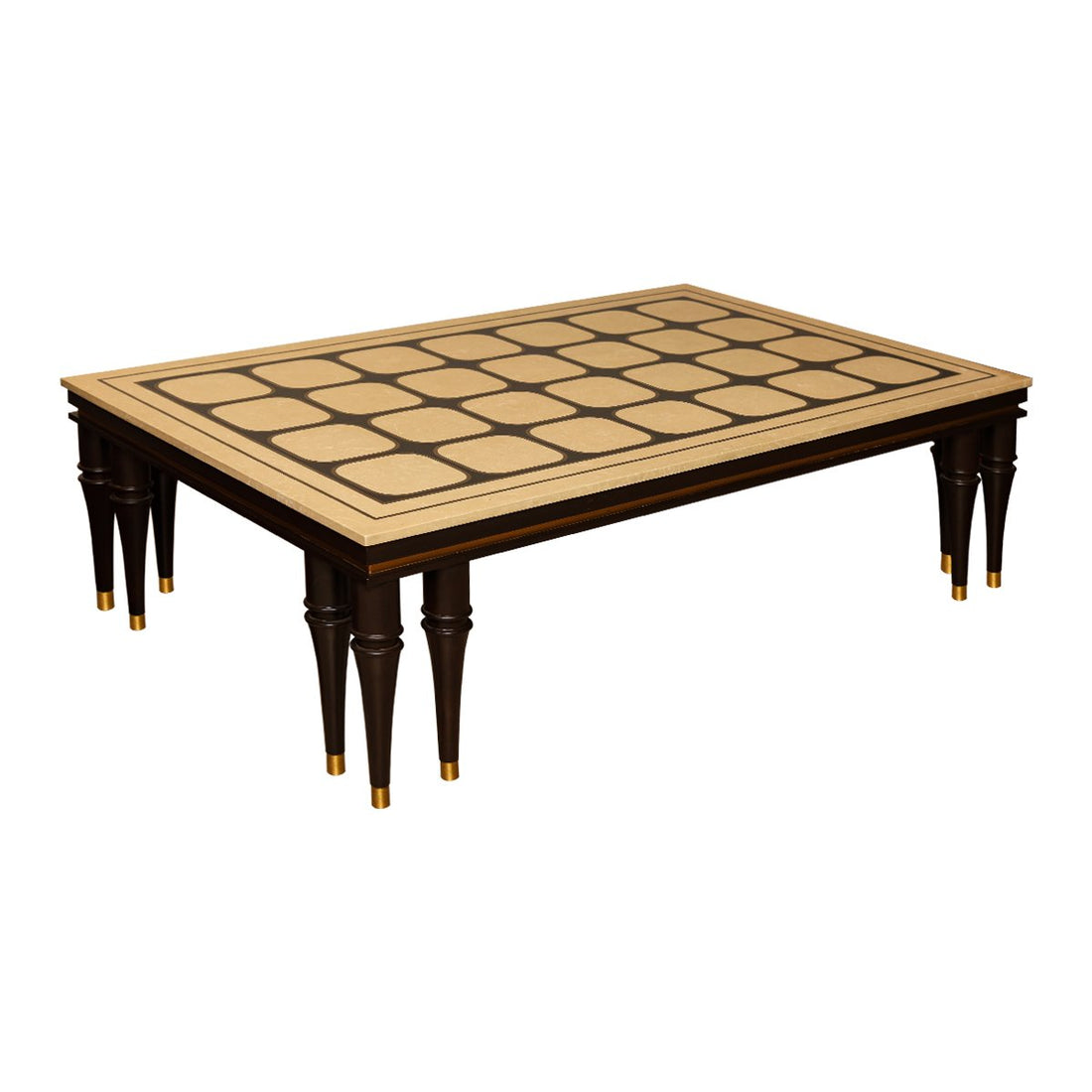 Pinnacle Coffee Table - Teak wood and Marble