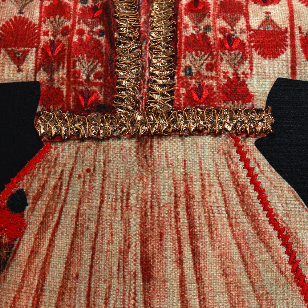 Poshak Cushion Cover - Black in Silk Blend 16" X 16"