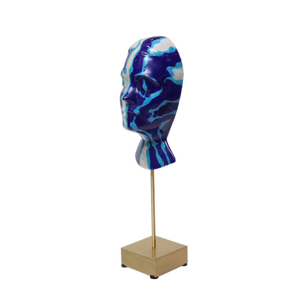 Mask - Blue in Ceramic and Metal
