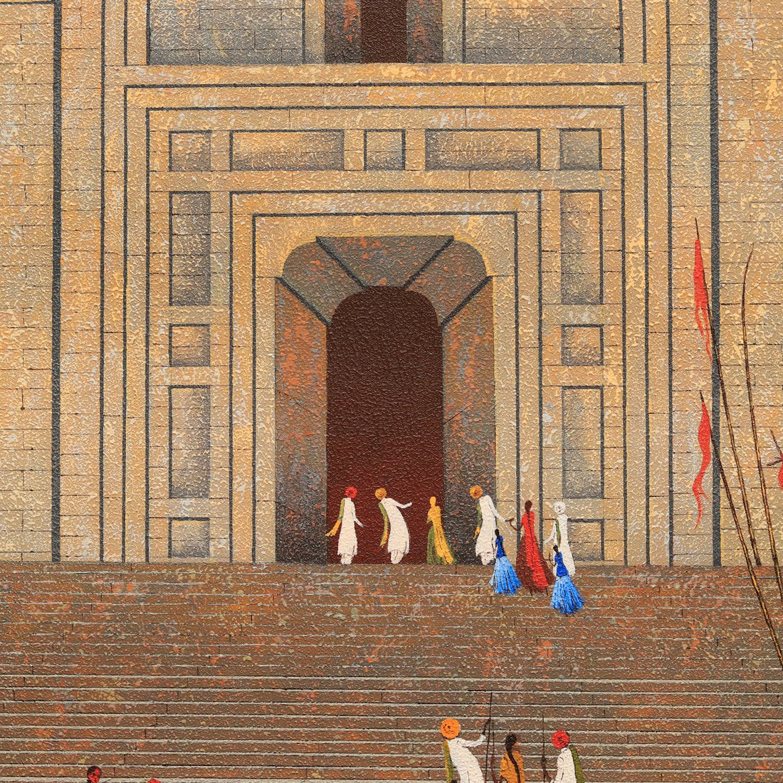 Untitled Painting By B.V. Nalakar - Acrylic on canvas