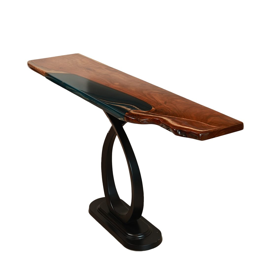 Cobalt Crest Console - Resin and Wood