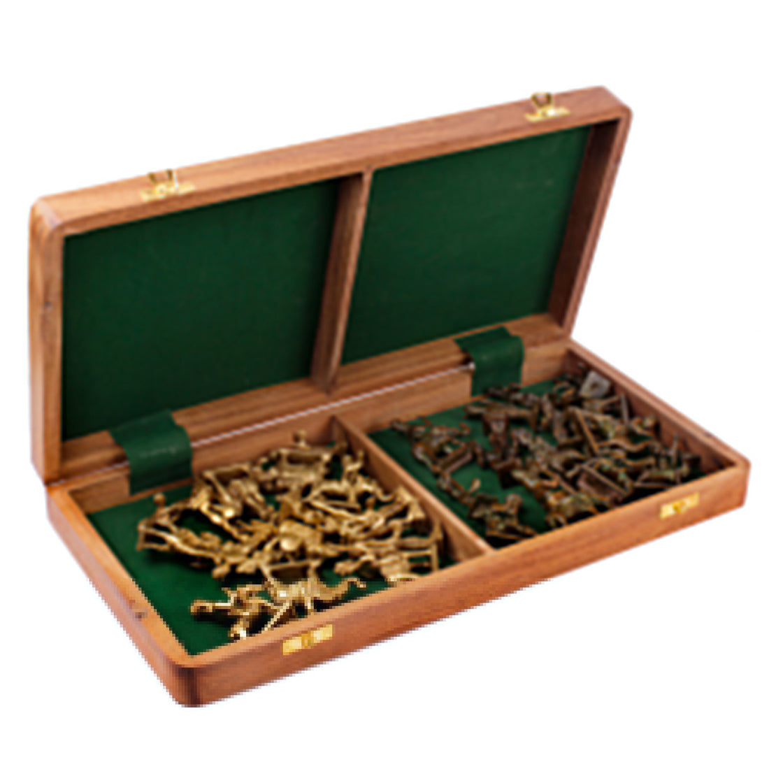 Indian Chess Set - Brass and Wood