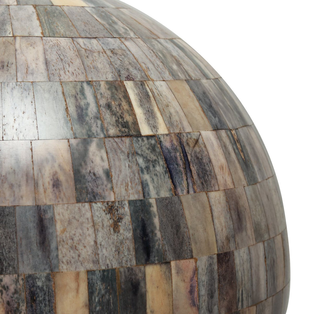 Hunar Inlay Sphere - Large Grey Blue in Wood with Resin