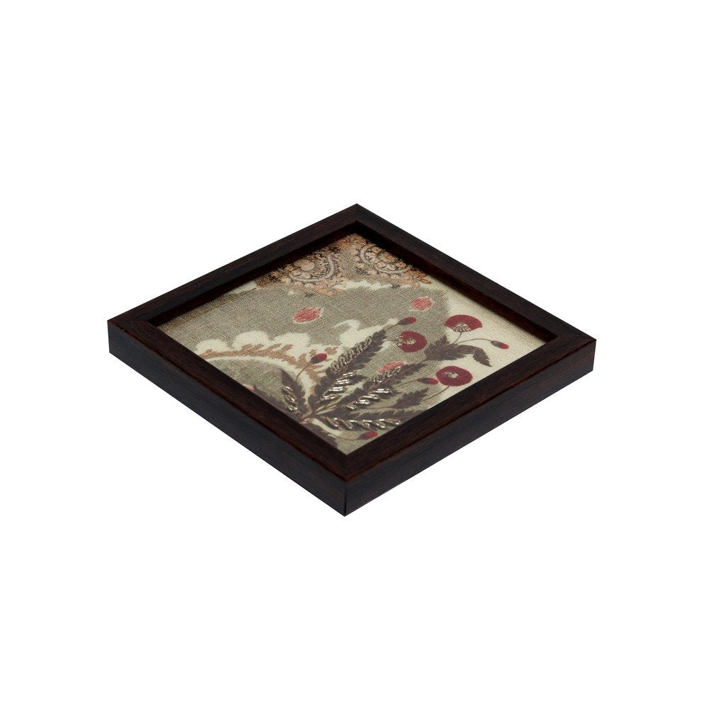 Gul Coasters - Beige in Wood and Glass