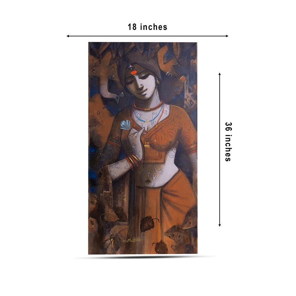 Radhika By Sukanta Das - Acrylic on canvas