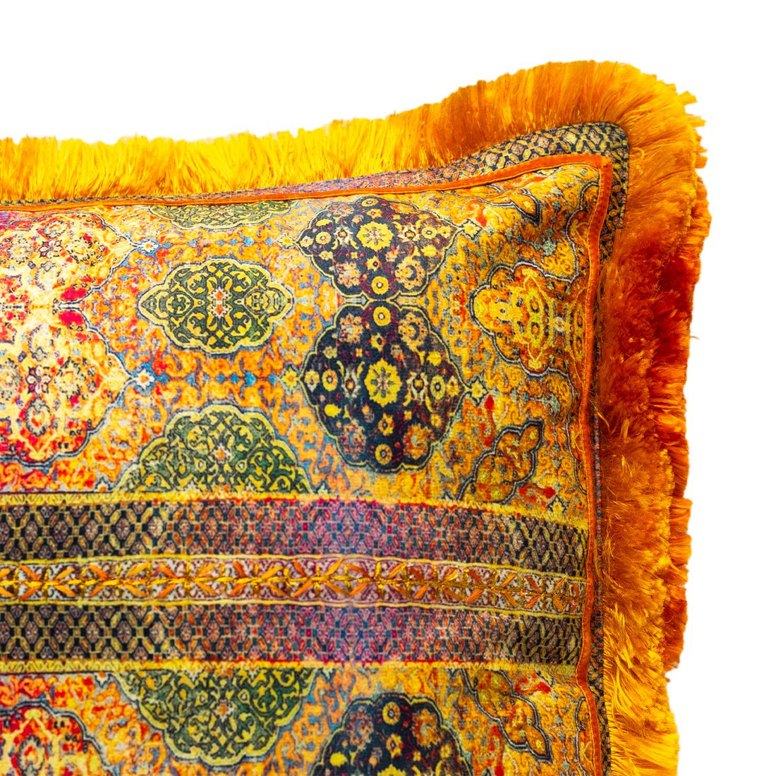 Chinar Cushions - Mustard in Chenille 14"x20"