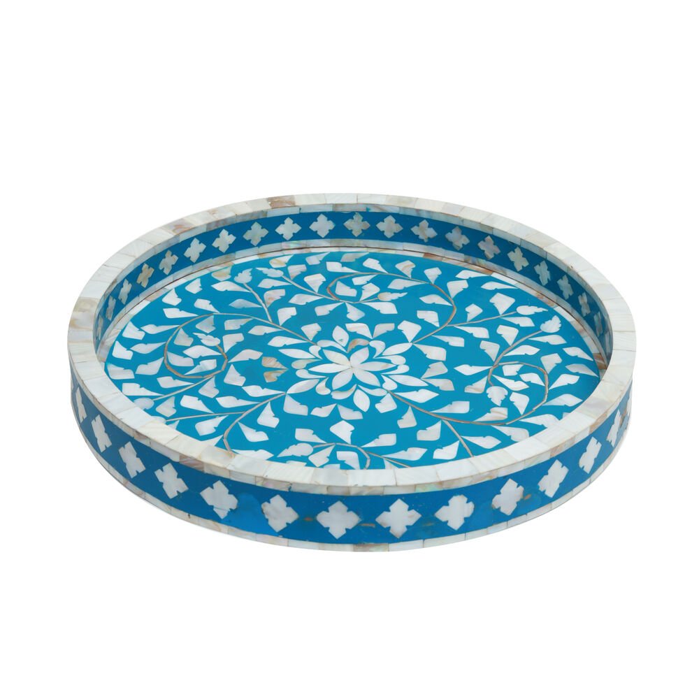 Sea Pearl Tray - Small in Wood and Inlay work