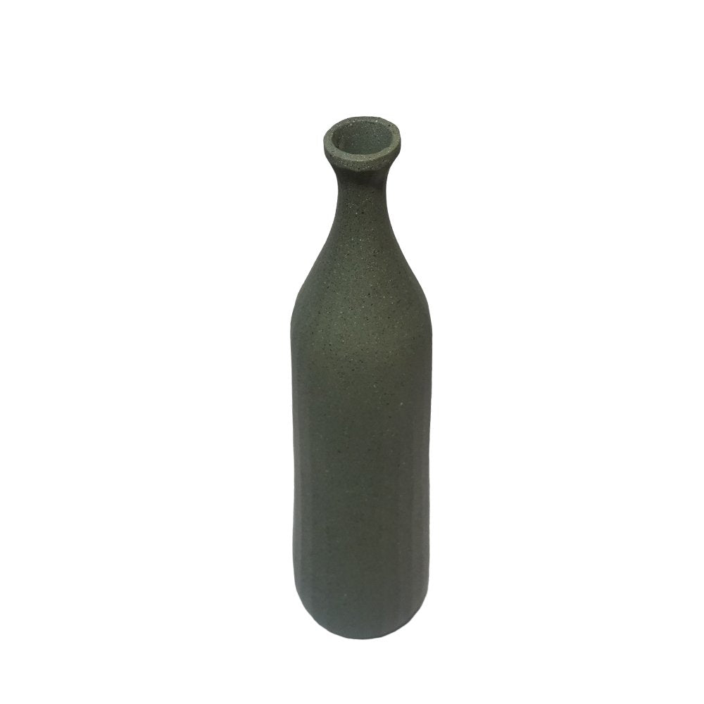 Cera Tall Vase - Green in Ceramic