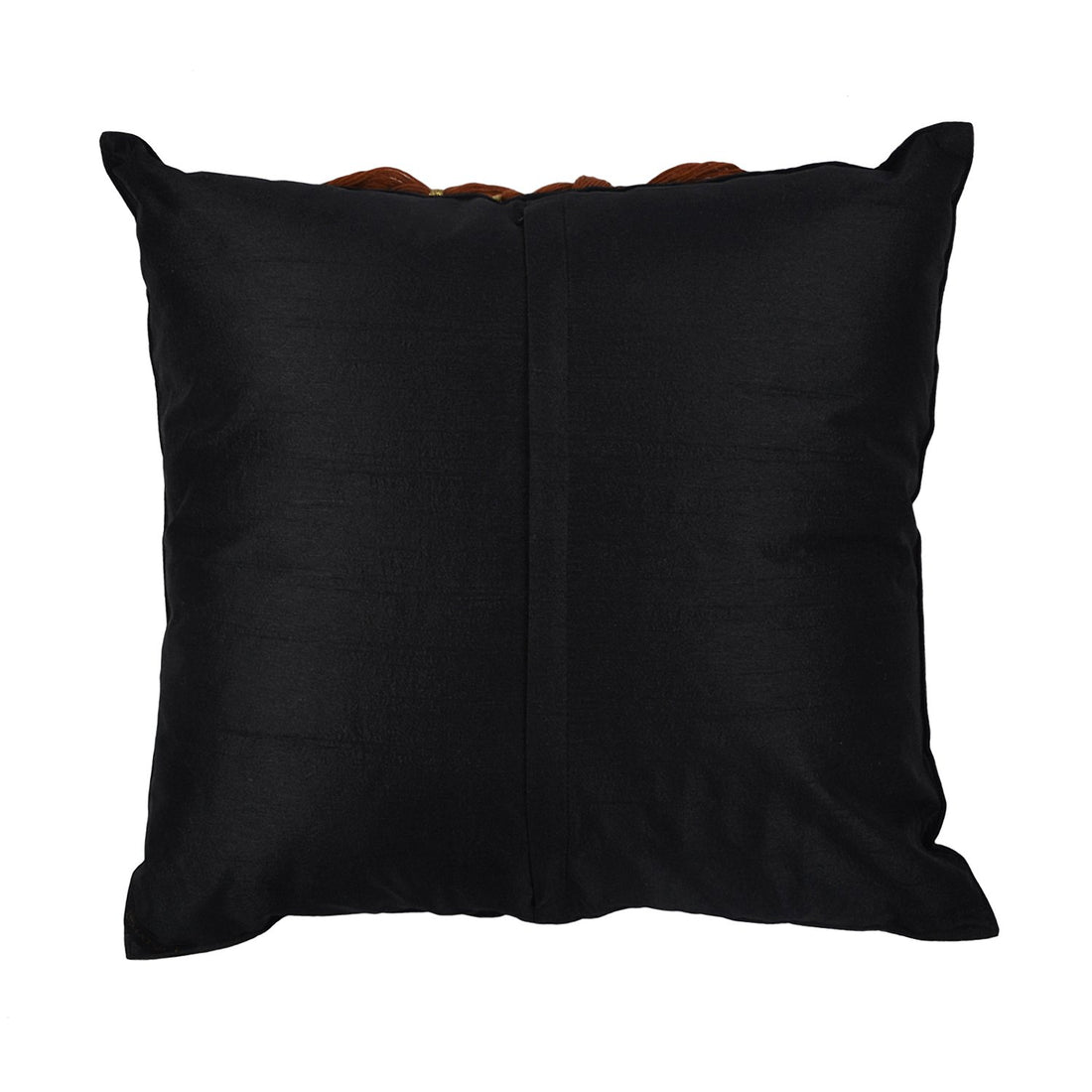 Apsara Haar Cushion Cover – Black in Silk Blend 16&