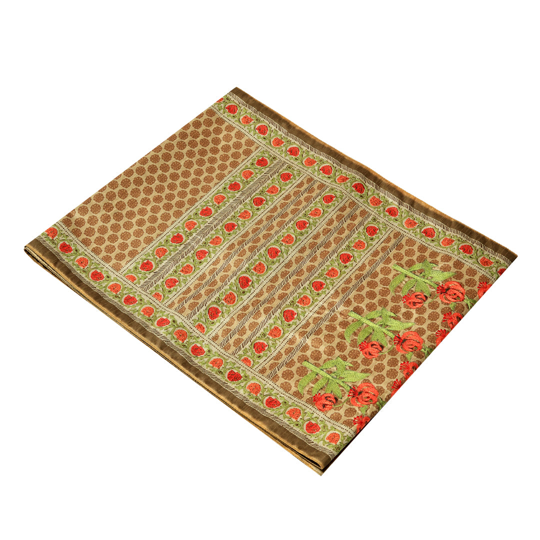 Mughal Runner - Olive in Silk 72&