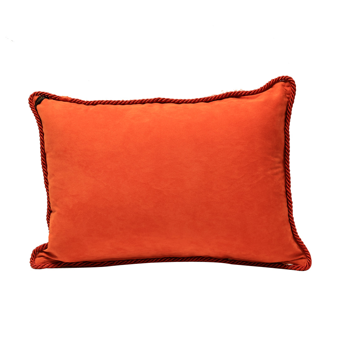Noor Cushion Cover - Red in Shenil - 14x20