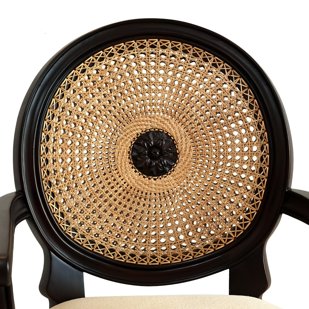 The Maharani Rattan Chair - Teak Wood