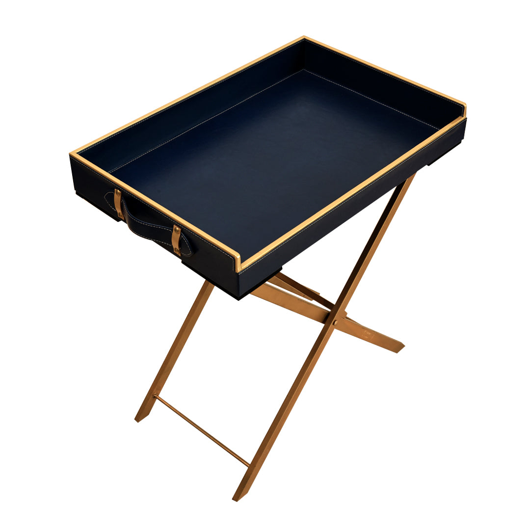 Butler Tray - Blue Colour in leatherette
