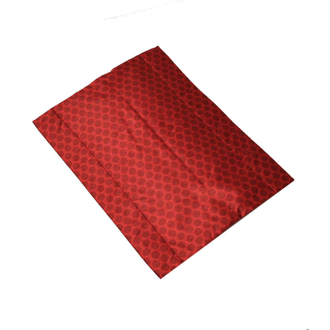 Mughal Tissue Box Cover - Red in Silk 15 x 10
