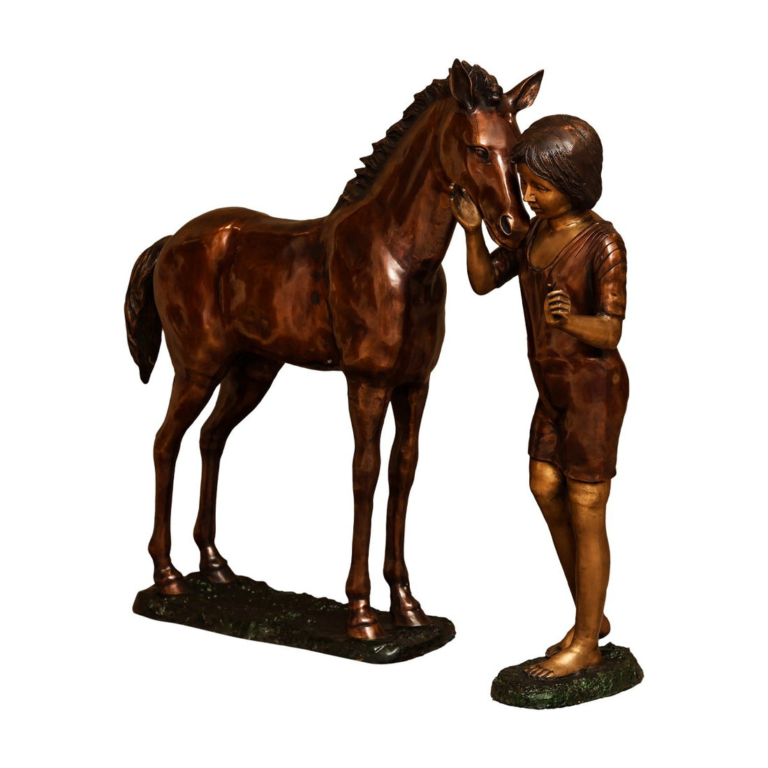Horse With Girl - Brass