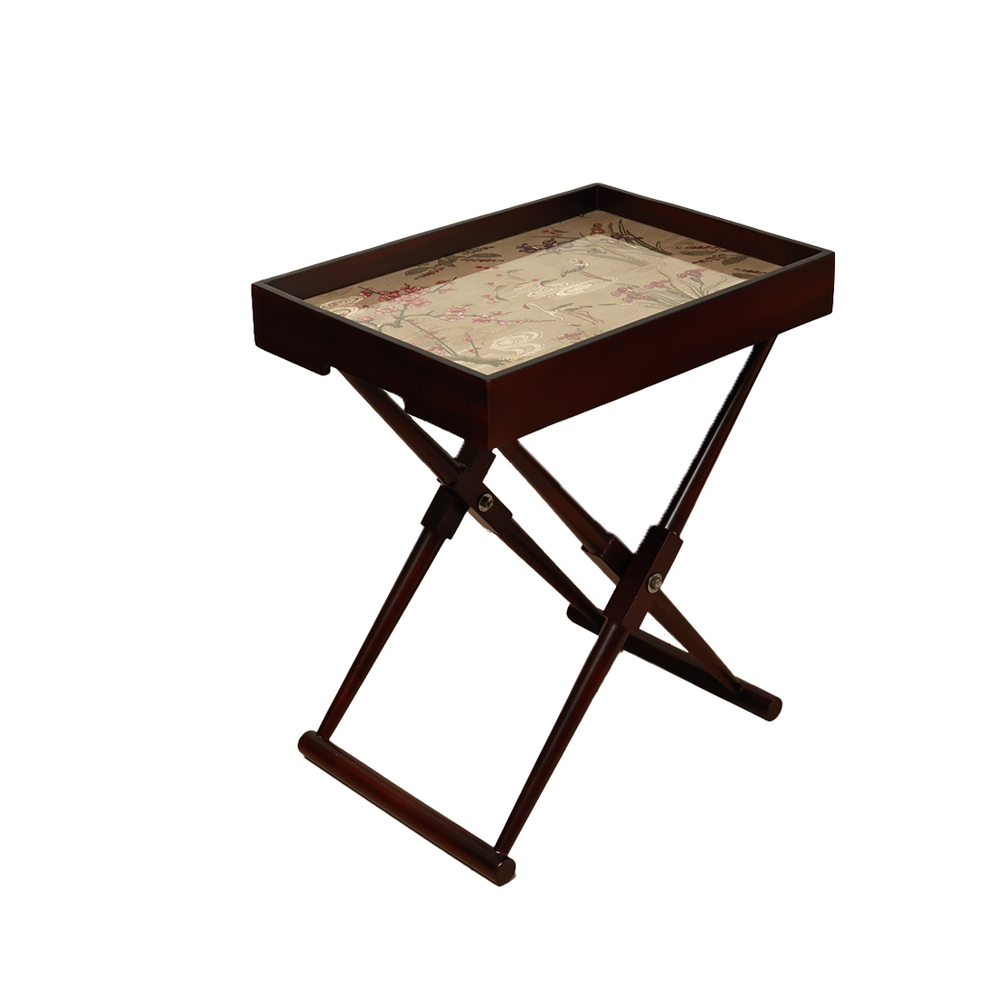 Mehfil Tray Table - Wood and Glass
