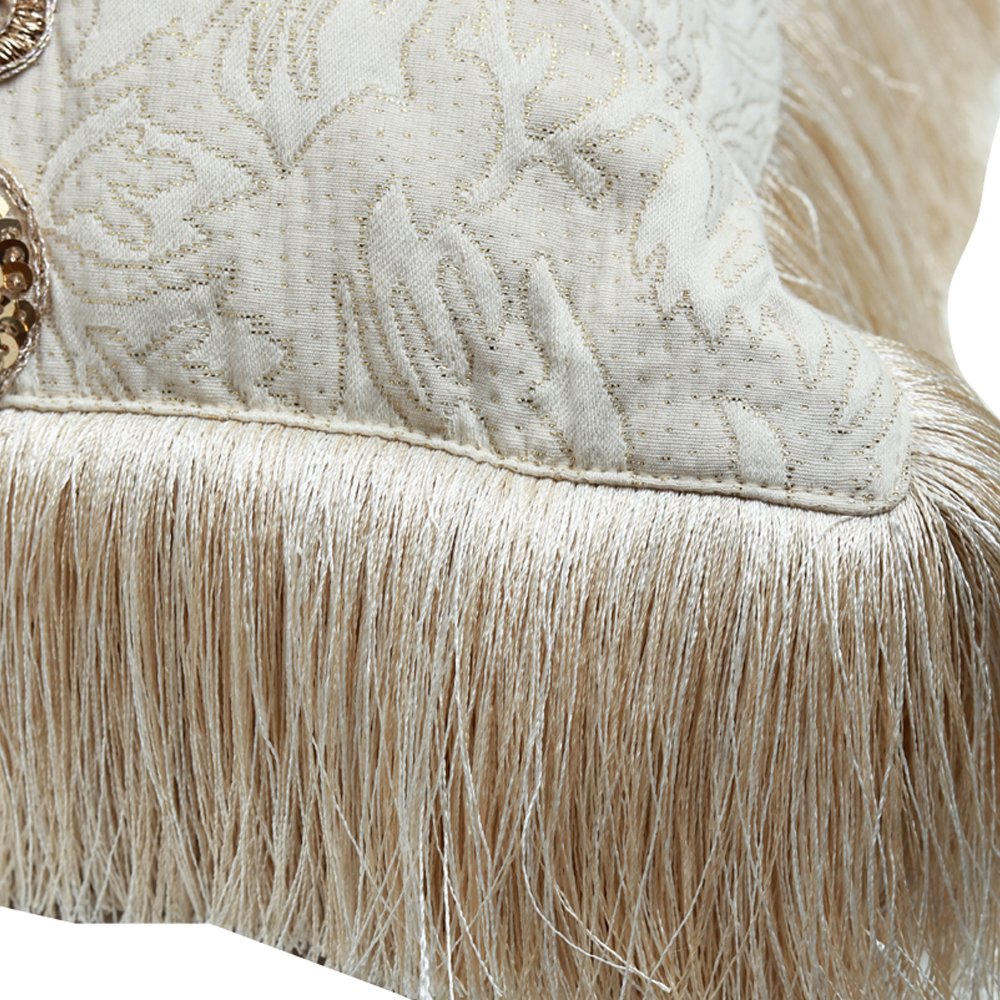 Golden Grace Cushion Cover - Ivory in Silk Blend 14&
