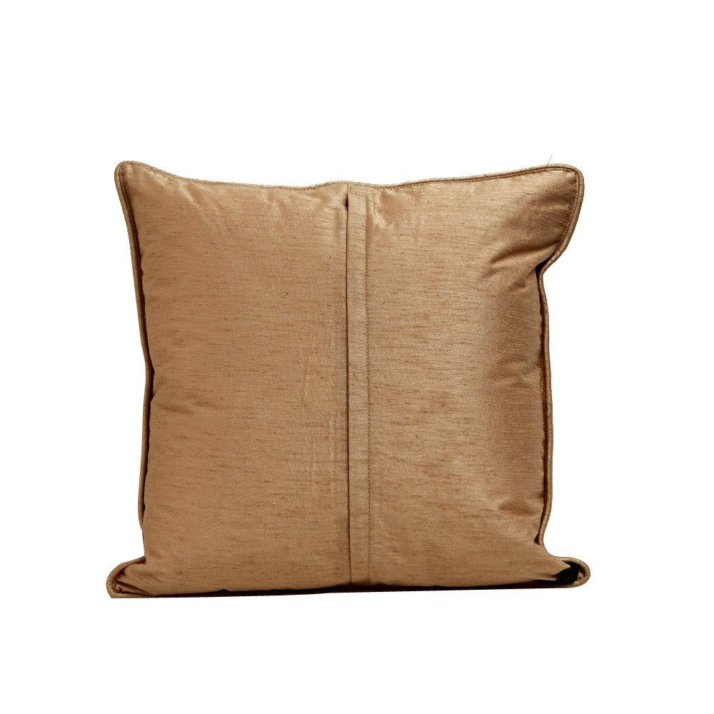 Poshak Cushion Cover - Beige in Silk Blend 16" X 16"