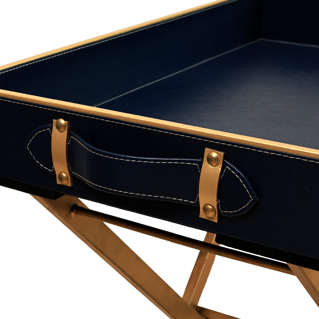 Butler Tray - Blue Colour in leatherette
