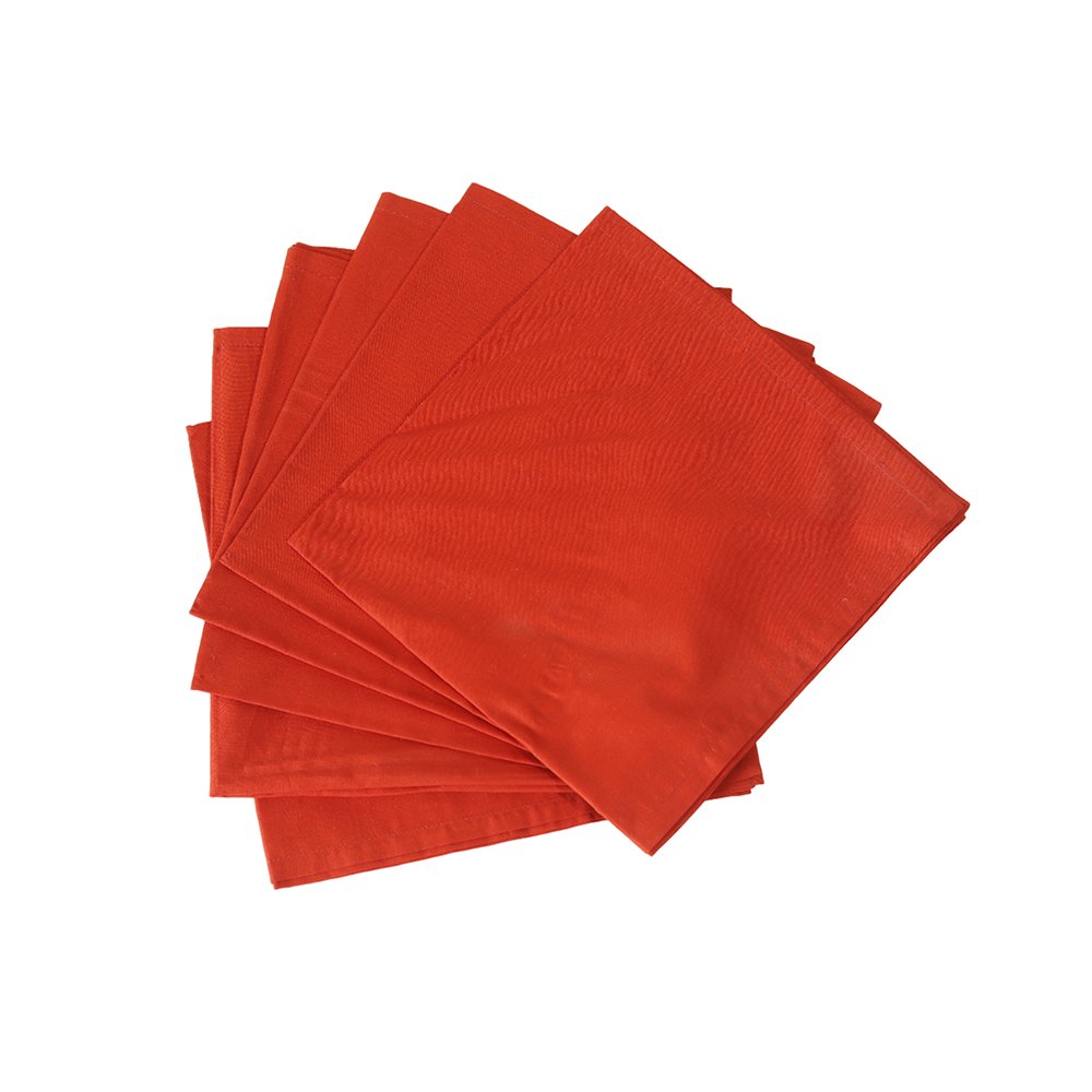 Jamawar Paisley Table Mats- Red in Shanil Set Of 6