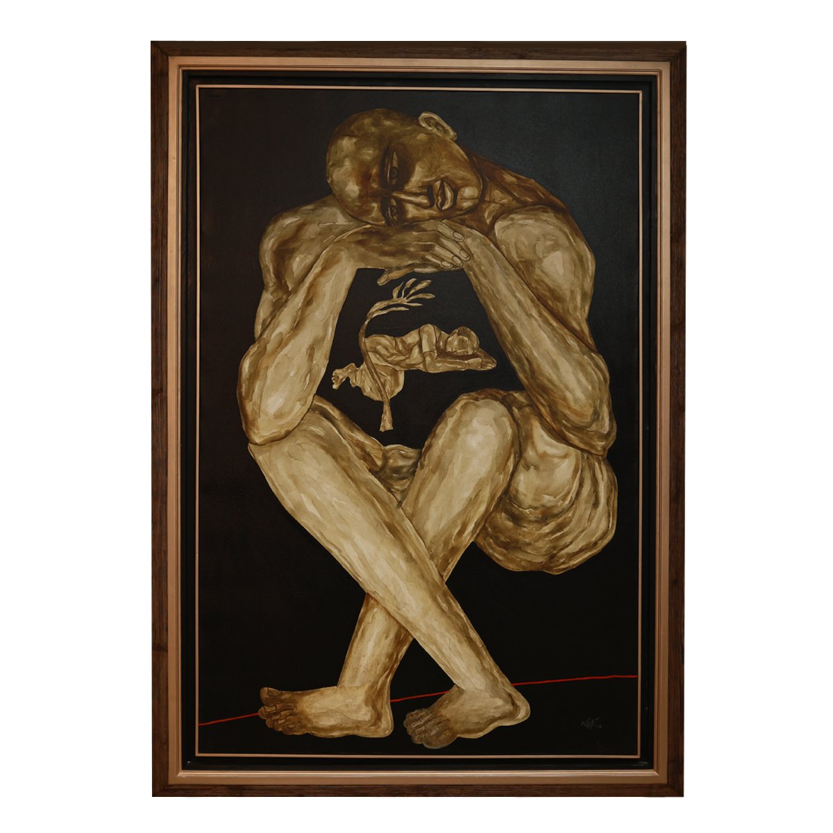 Untiltled Painting By Laxman Aelay - Acrylic on canvas