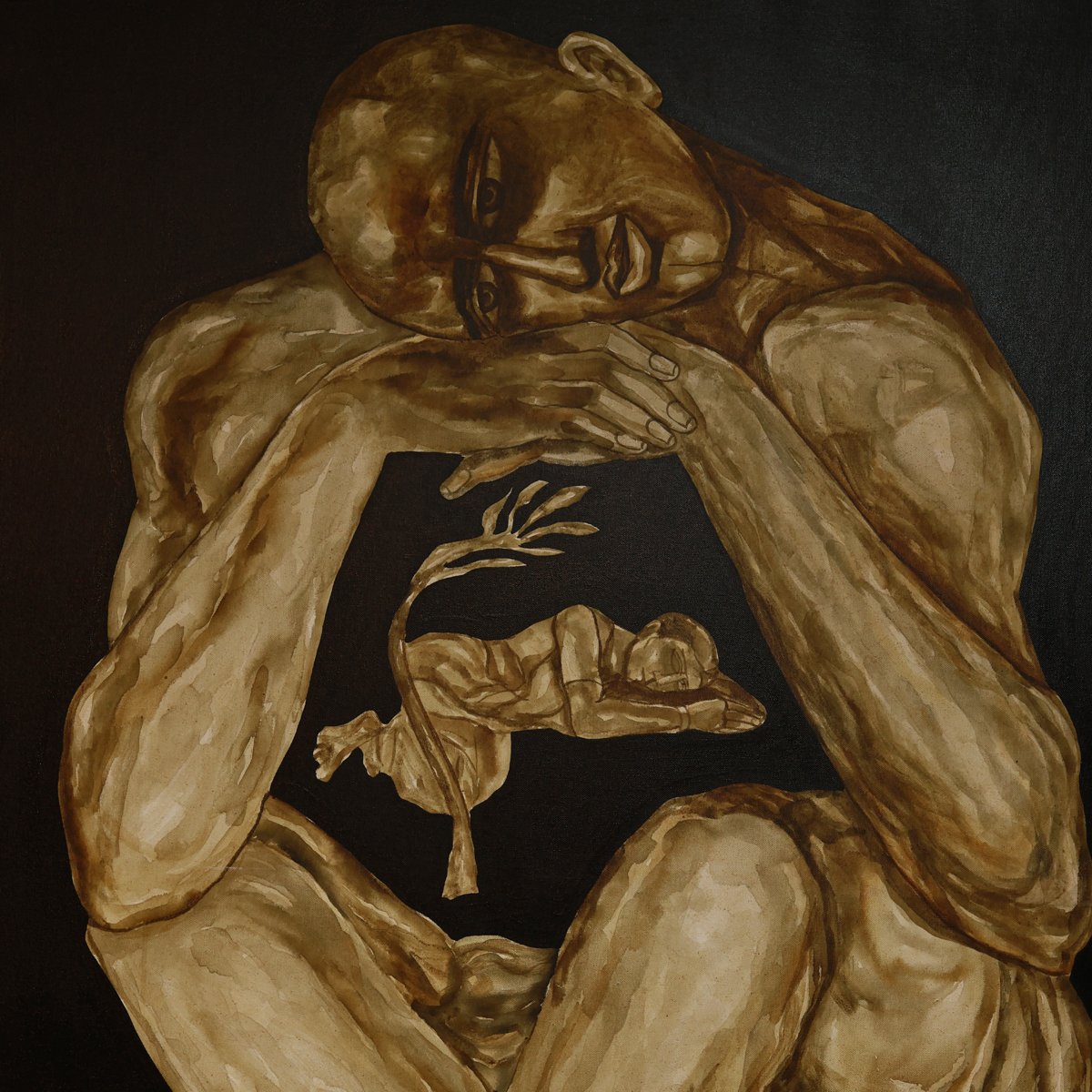 Untiltled Painting By Laxman Aelay - Acrylic on canvas