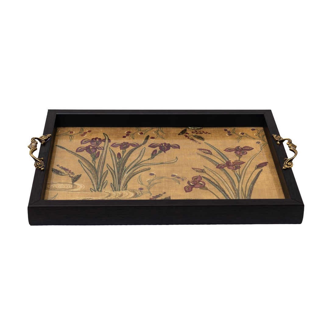 Odyssey Jahrokha Tray - Yellow Medium in Wood and Glass