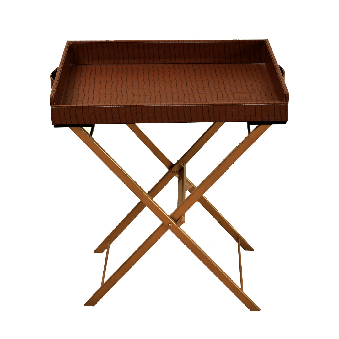 Butler Tray - Tan Colour in leatherette