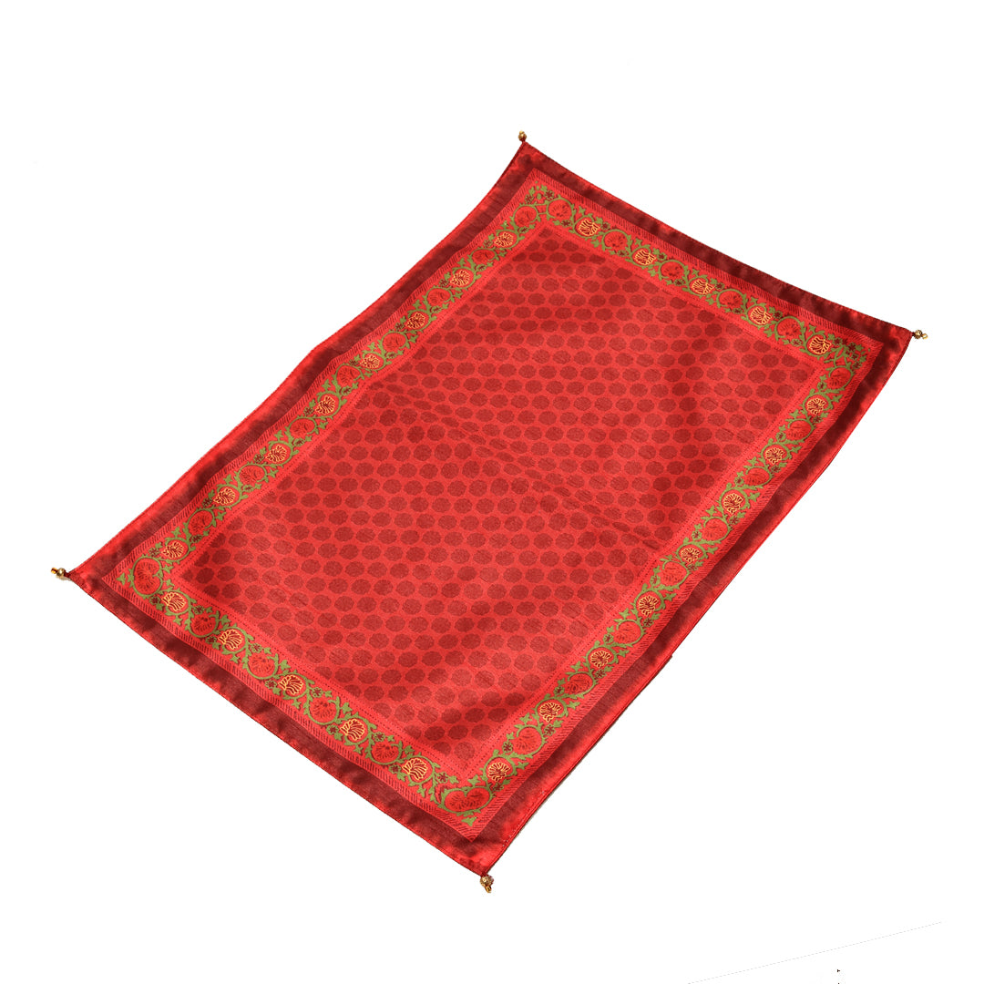 Mughal Tea Cozy Set - Red in Silk