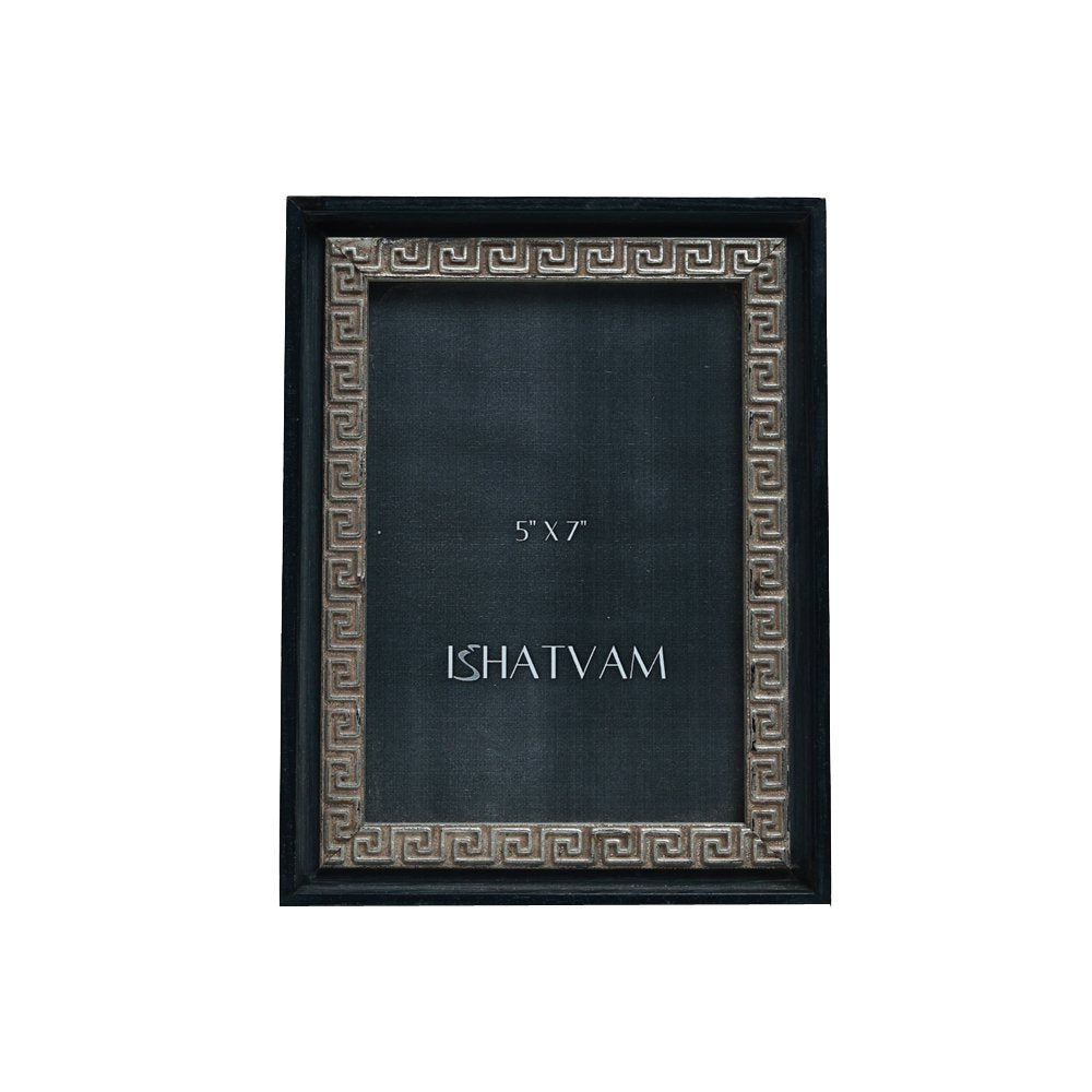 Theodorus Spiral Frame - Black in Wood 7" X 5"