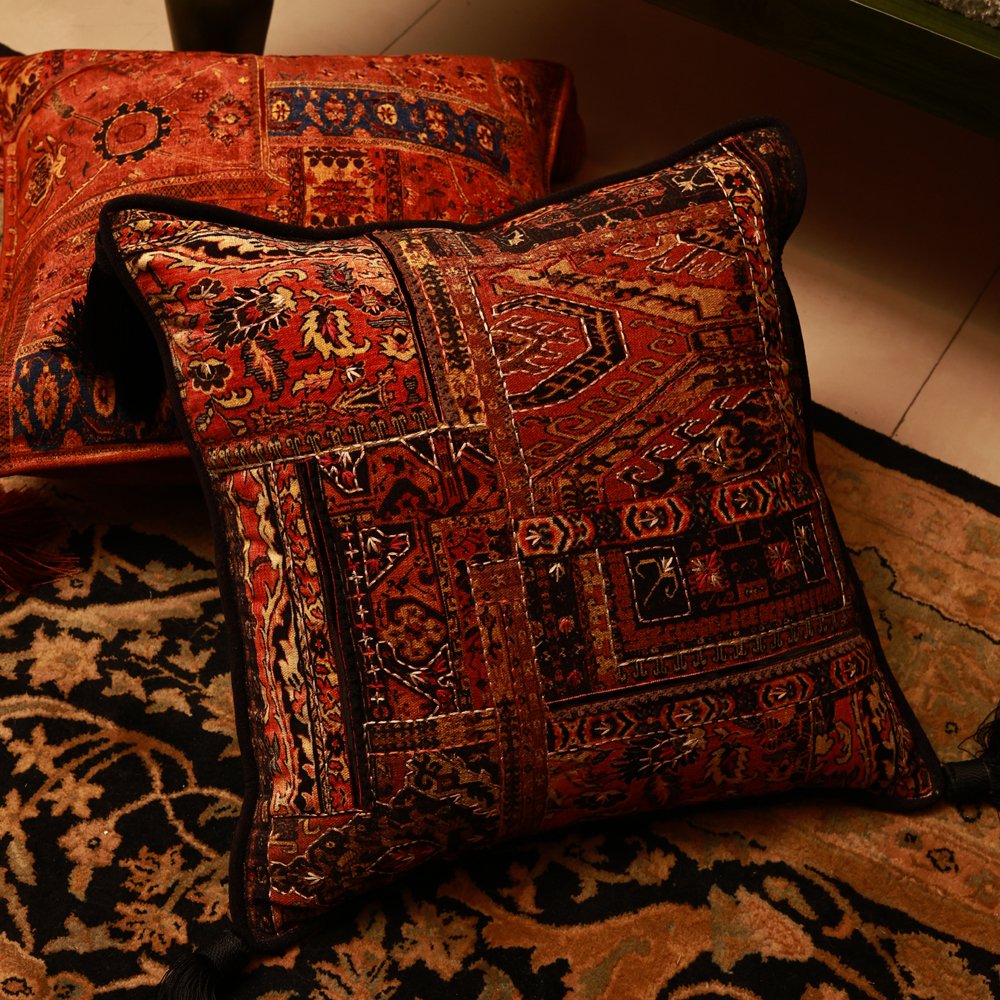 Kilim Cushion Cover - Black in Shanil 20&