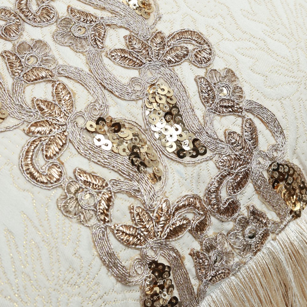 Golden Grace Cushion Cover - Ivory in Silk Blend 14&